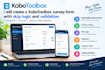 create kobotoolbox survey form with skip logic and validation