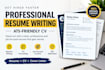 write a professional ats friendly resume and CV