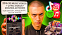 create lyrics video with music visualization