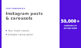 design instagram posts and carousels in canva