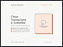 clean transcripts captions and srt subtitles