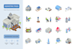 create professional isometric city illustrations