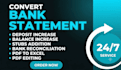 do bank statement pdf to excel for accounts