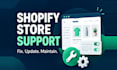 provide shopify store maintenance, updates and fixes