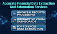 do e commerce invoice data extraction, excel accounting sheets, and data entry
