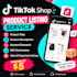 create and optimize tiktok shop product listings