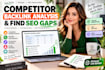 do competitor backlink analysis and find SEO gaps