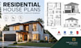 design professional residential house plans with architectural elevations
