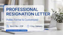 write professional uae resignation letter as per labour law