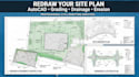 redraw site plan, site grading plan, erosion plan, drainage plan using autocad