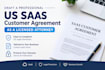 draft a professional US saas customer agreement