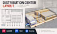 design distribution center layout logistics warehouse floor plans autocad