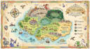 do draw cartoon fantasy map illustration, doodle hand drawn