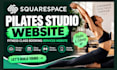 design squarespace pilates studio website fitness class booking services website