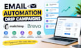 setup mailchimp brevo email automation, drip campaigns and email sequences
