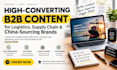 write expert freight forwarding and china sourcing blogs