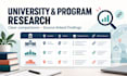 research and compare universities and study programs