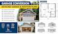 design garage conversion, detached garage and garage addition plans