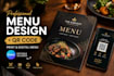design restaurant menu food menu and qr code menu in canva