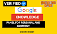 secure a google knowledge panel and online entity presence