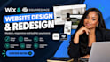 create wix website,design wix website,squarespace website,redesign wix website