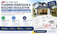 draw UK planning permission, building regulation and structural drawings