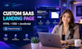 create a modern responsive saas landing page