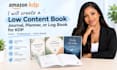 create a low content book, journal, planner, or log