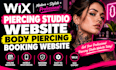 build wix piercing studio website body piercing booking website