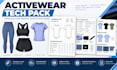 create a professional activewear and gymwear tech pack