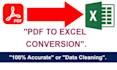 convert PDF to excel professionally