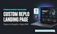 clone or build custom shopify landing page in replo shopify development