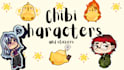draw custom chibi character art and stickers