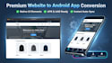 convert your website into a native android app with bottom navigation and apk