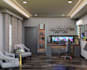 sketchup pro 3d gaming room design, studio setup presentation sketch, d5 render