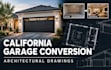 create california garage conversion architectural drawing