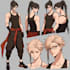 draw a character sheet in anime style