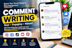 write real comments to increase your post interaction