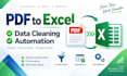 clean excel data and convert PDF files to excel