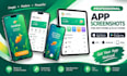 design awesome app screenshots for play store and app store