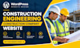 build construction company website, construction website, engineering website