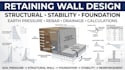 do retaining wall design structural calculations, stability analysis, foundation
