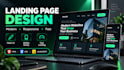 design a responsive landing page in HTML CSS and javascript