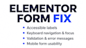 fix elementor form accessibility for keyboard, screen reader and mobile users