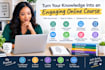 do course development, create online course content, ai video course creation