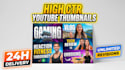 design modern clickbait youtube thumbnails in 24h