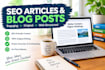 write SEO articles and engaging blog posts