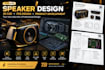 design your speaker enclosure, 3d cad model and pcb