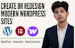create or redesign a modern responsive wordpress website