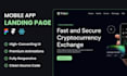 design and develop a high converting mobile app landing page